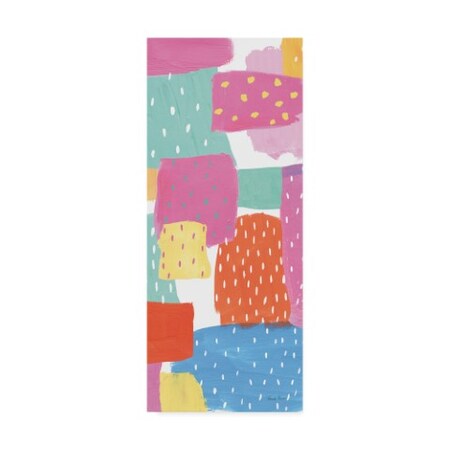 Trademark Fine Art Farida Zaman 'Happy III Spots Crop' Canvas Art, 14x32 WAP04038-C1432GG